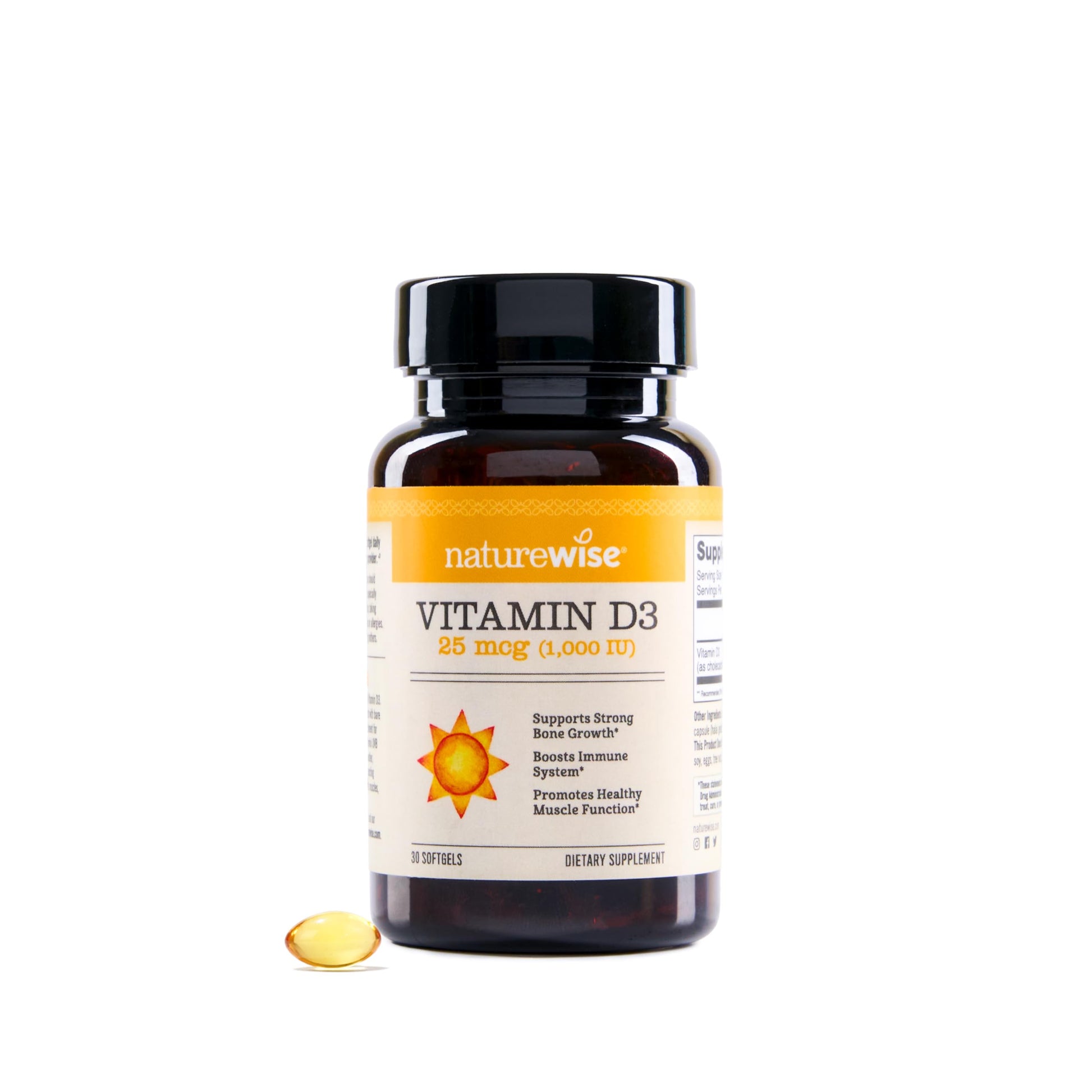 NatureWise Vitamin D3 1000iu (25 mcg) Softgel 30 Count