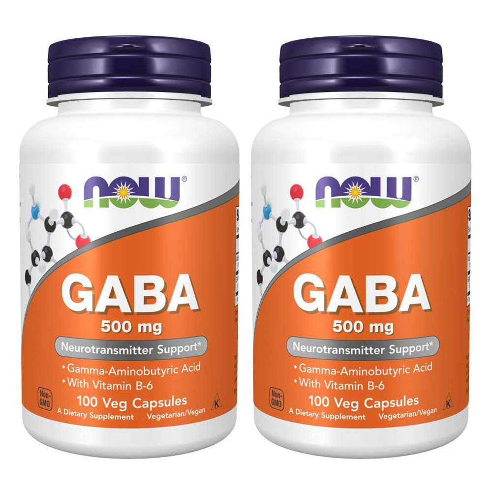 NOW Foods GABA 500mg Capsule, 100 Count