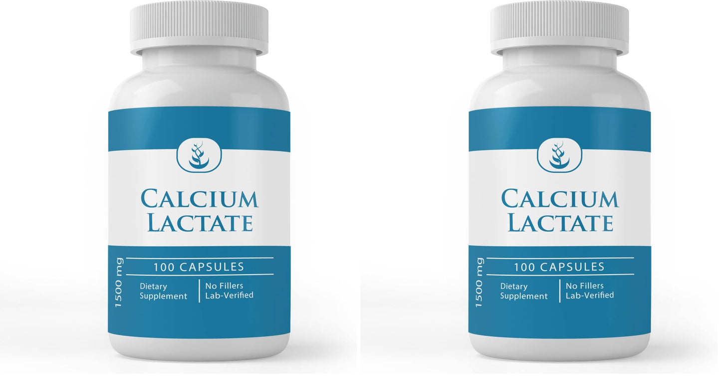 Pure Organic Ingredients Calcium Lactate Capsules 200