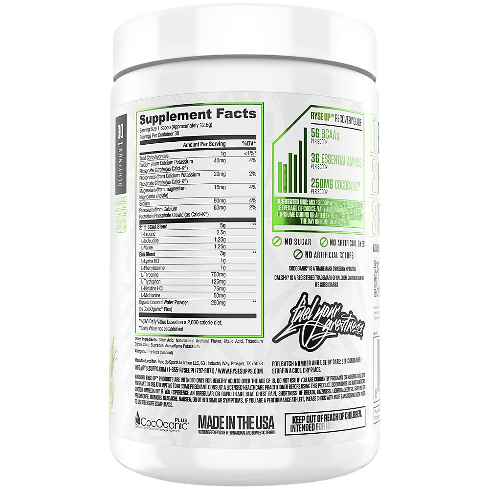 RYSE Up Supplements BCAA EAA Powder 13 oz