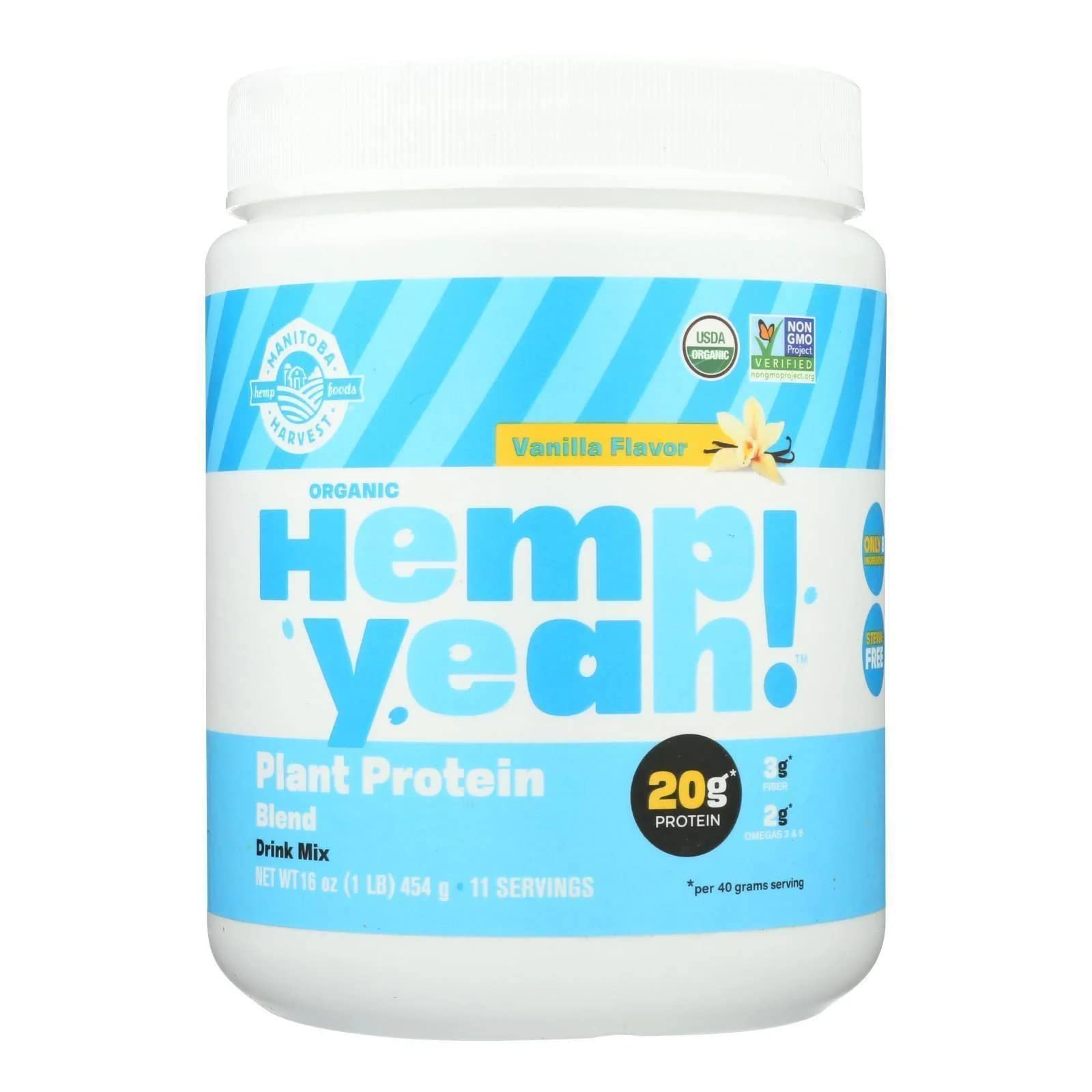 Manitoba Harvest Hemp Yeah! Plant Protein Blend Vanilla Powder 1