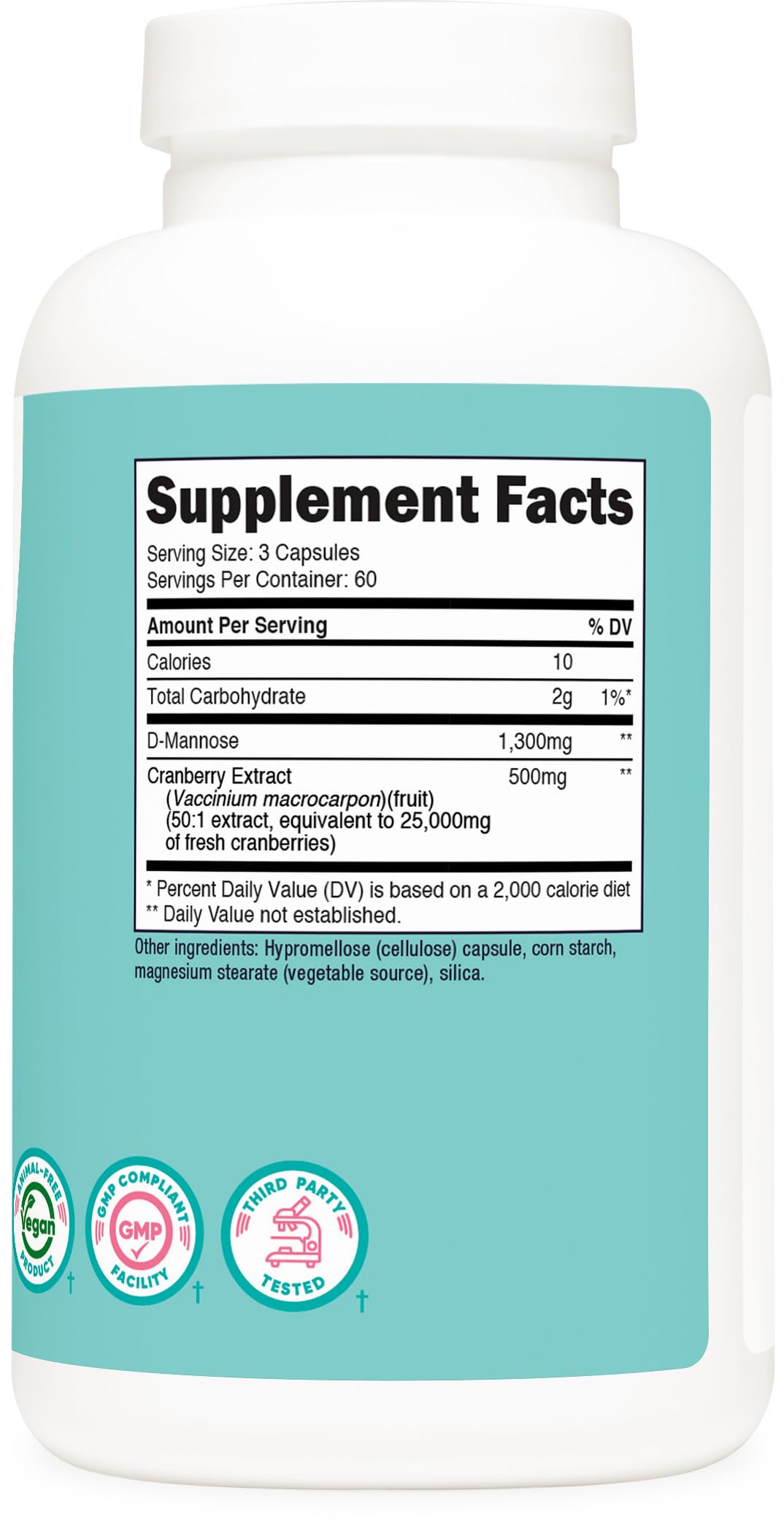 Nutricost D-Mannose with Cranberry Extract Powder 6.6 Ounce