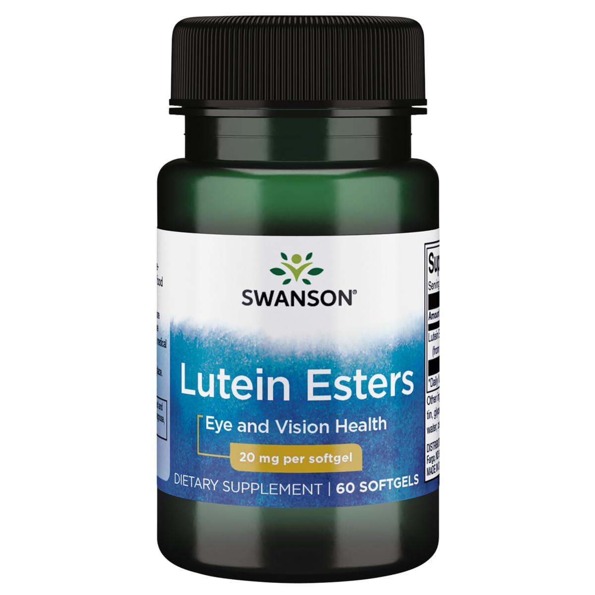 Swanson Lutein 20 Milligrams Softgels, 60 Count