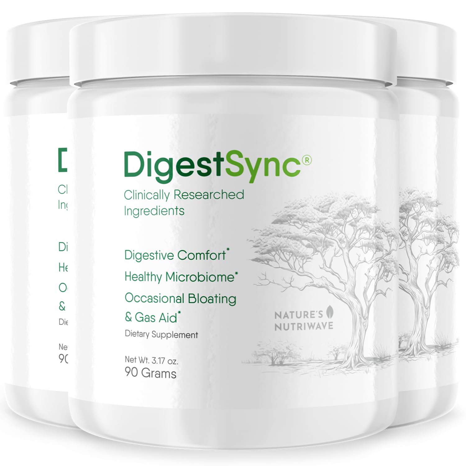 Nature’s NutriWave DigestSync Digestion Supplement for Gut Health Powder, 9.51 oz