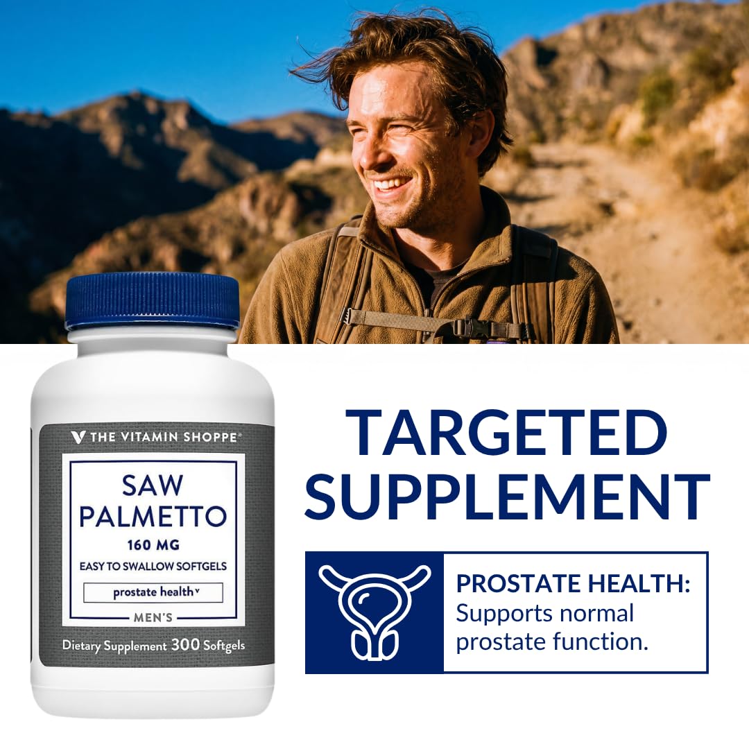 The Vitamin Shoppe Saw Palmetto Extract 160mg Softgels, 300 Count