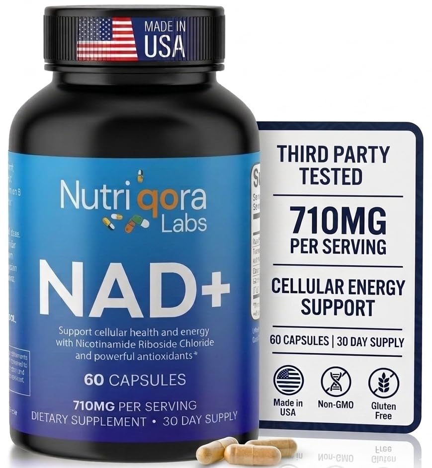 NUTRIQORA LABS NAD Resveratrol Supplement Capsule 60 Capsules