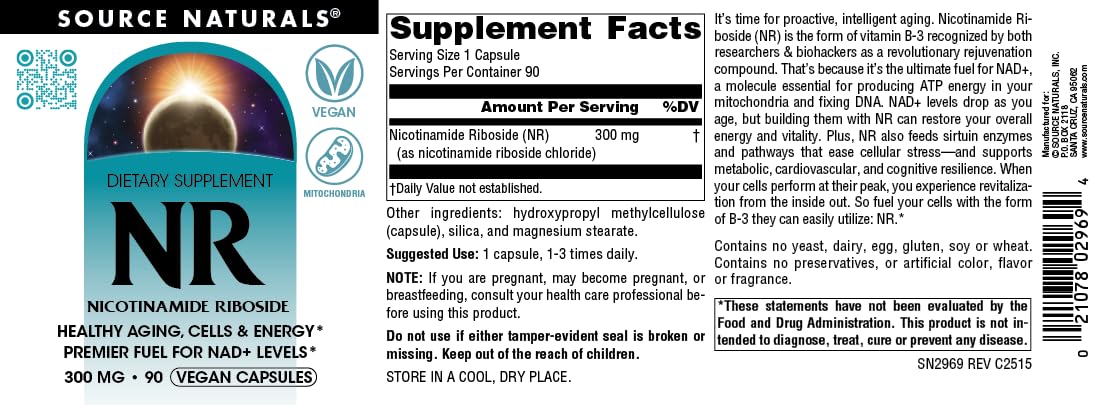 Source Naturals Nicotinamide Riboside Capsule 90 Vegan Capsules