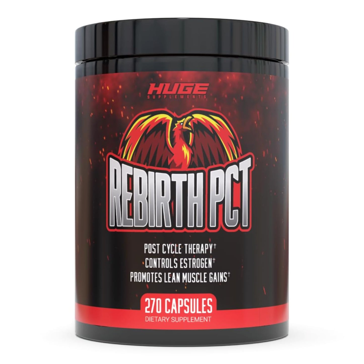 Huge Supplements Rebirth PCT Supplement for Men Capsule, 270 Count