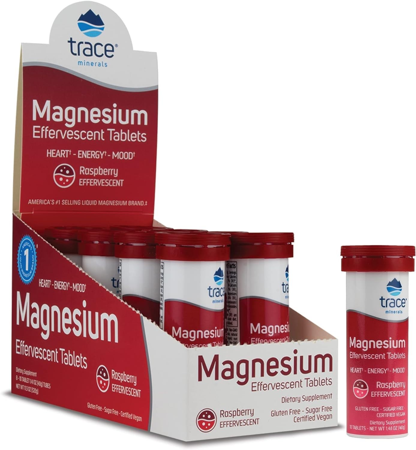 Trace Minerals Magnesium Effervescent Tablet, 80 Count