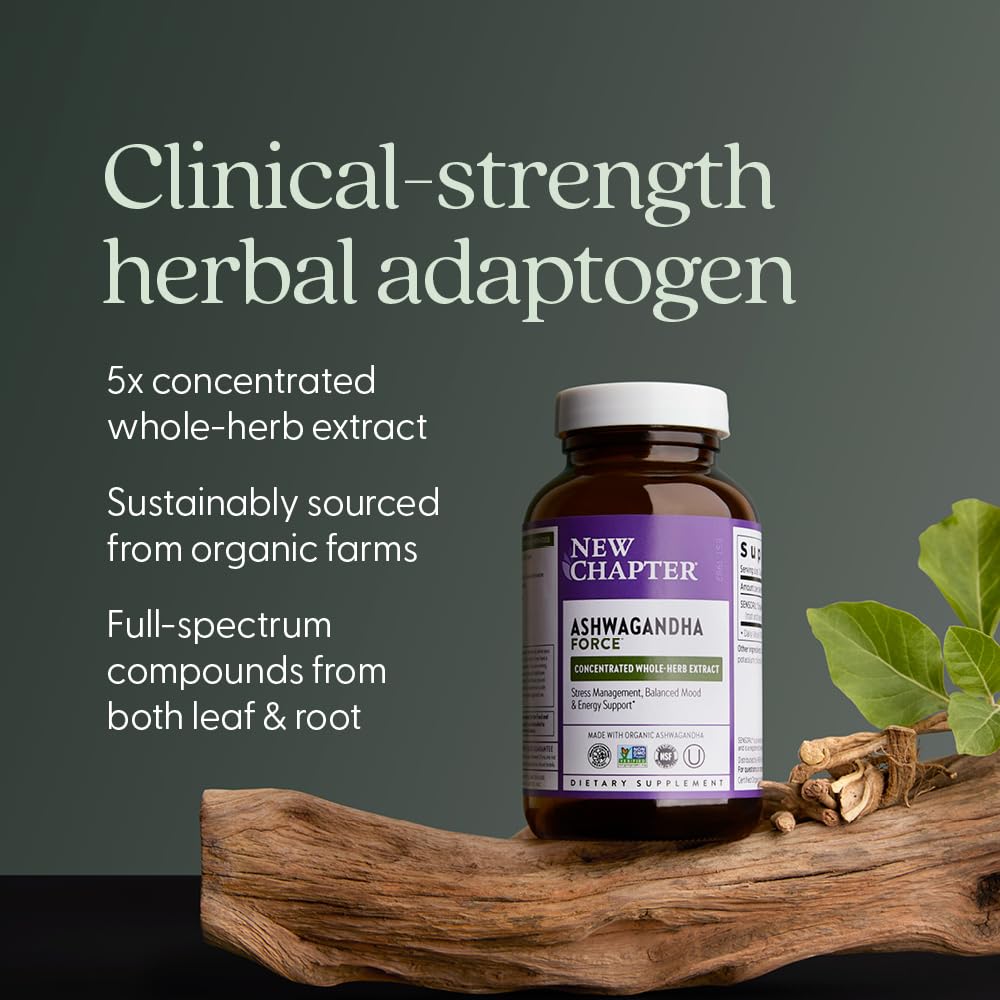 New Chapter Organic Ashwagandha Supplement Capsule 60 Count