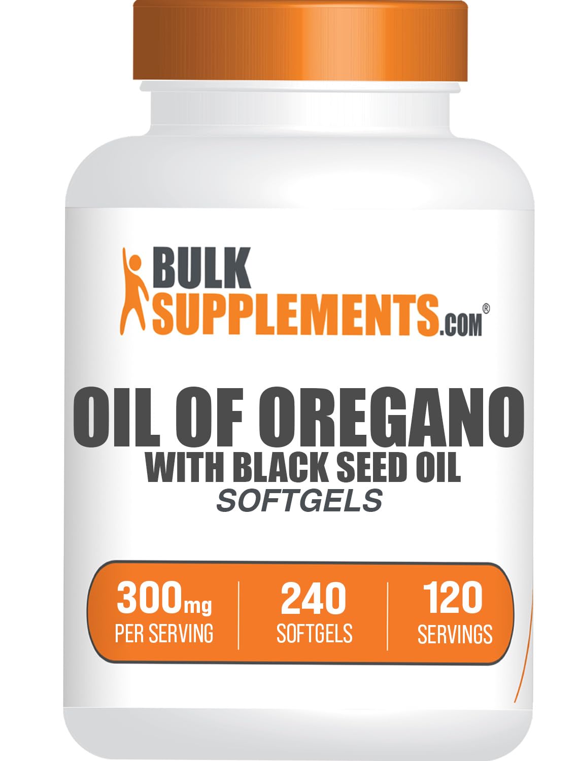 BulkSupplements Oil of Oregano with Black Seed Oil Softgels 240 Count
