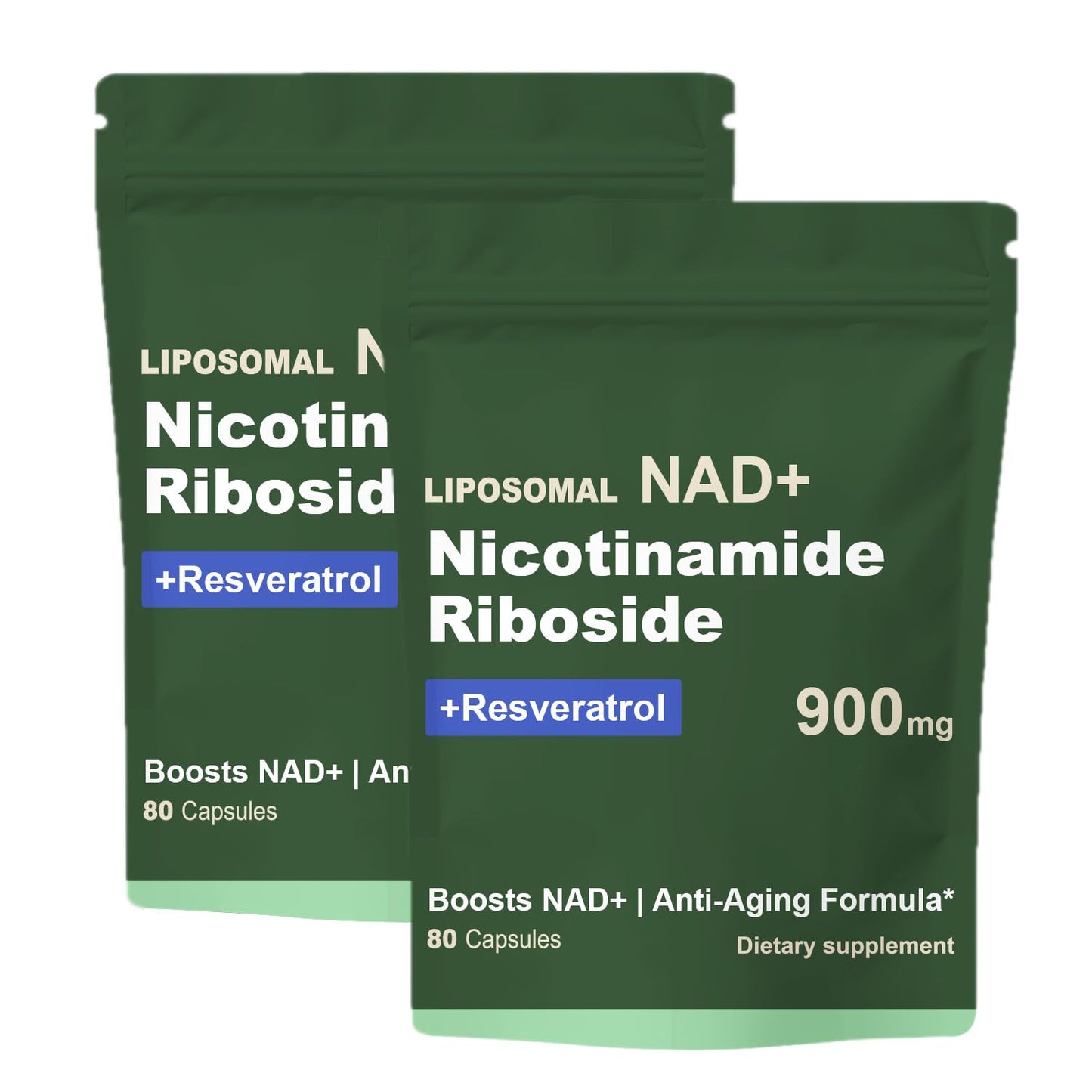 Quackiki NAD Resveratrol Supplement with NAD Nicotinamide Riboside Resveratrol 900 MG, 1 Capsule