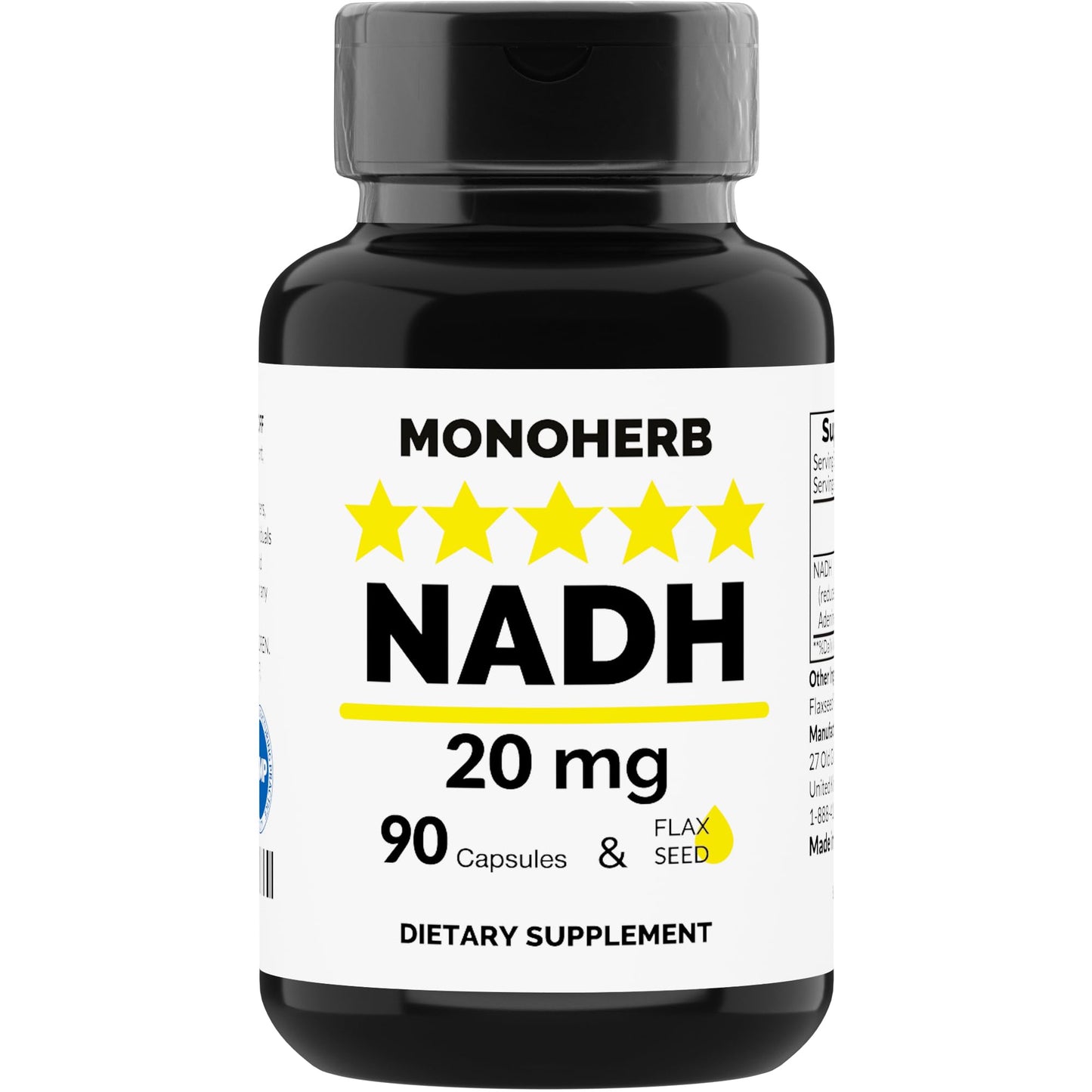 MONOHERB NADH 20 mg Capsule, 90 Vegetarian Capsules