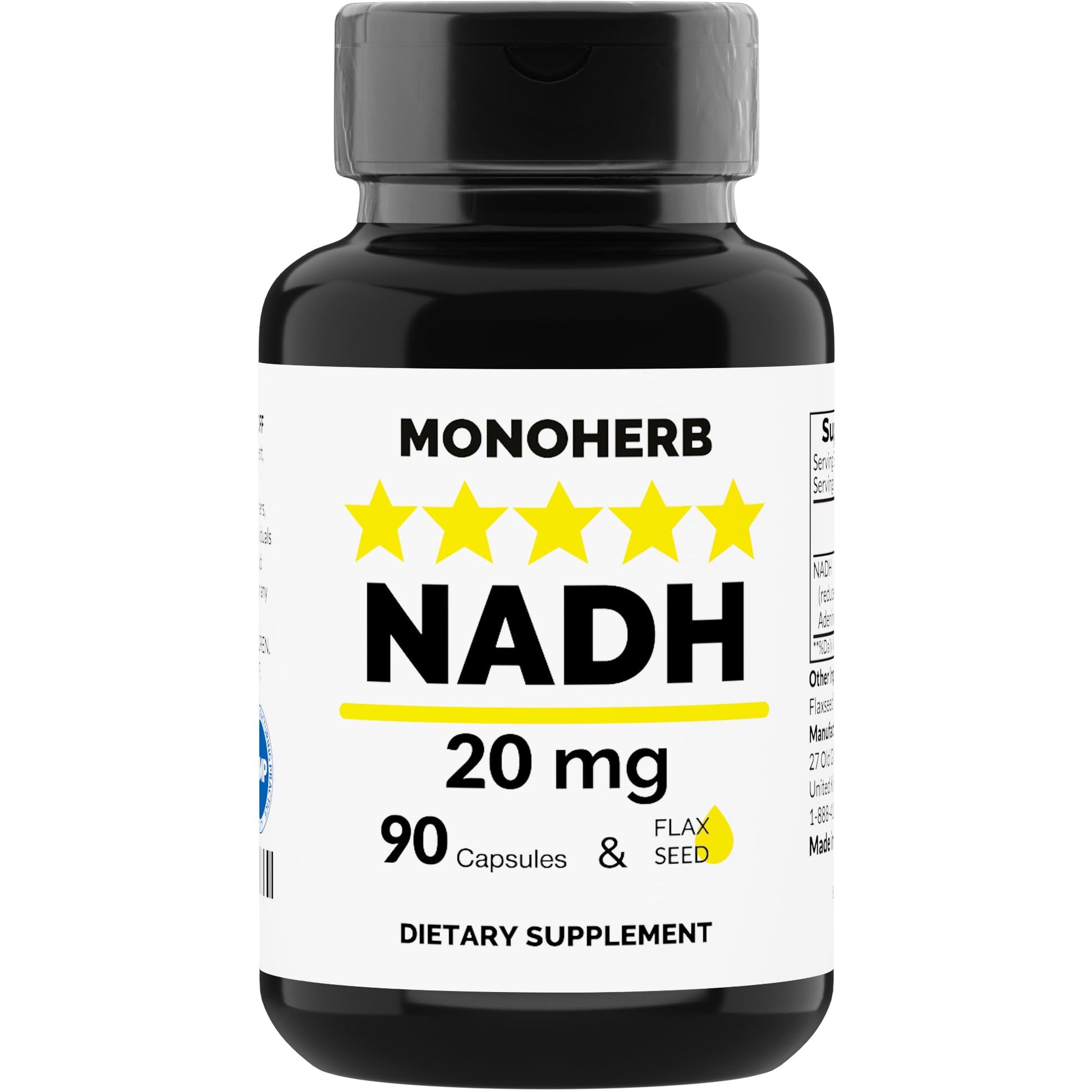 MONOHERB NADH 20 mg Capsule, 90 Vegetarian Capsules