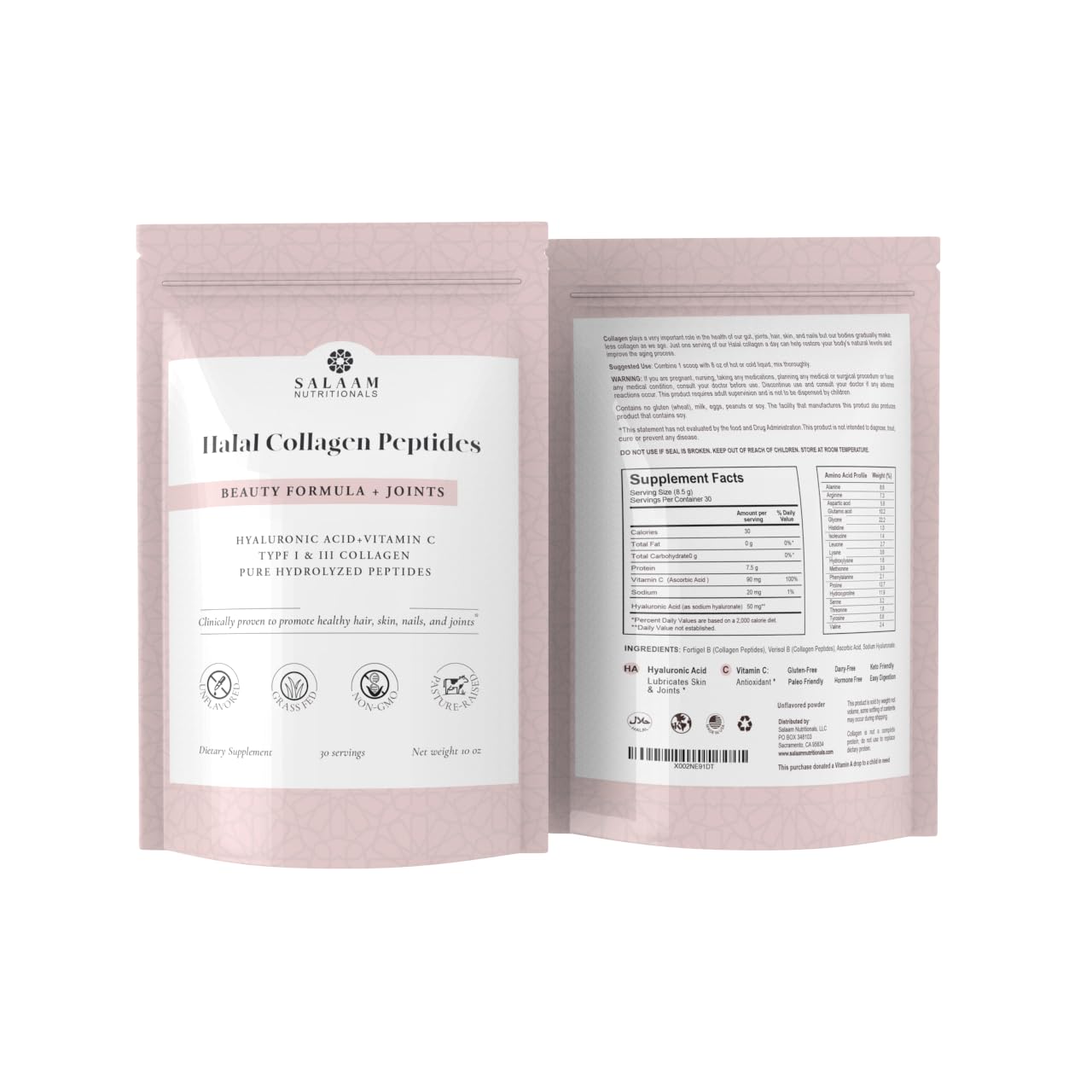 Salaam Nutritionals Halal Collagen Powder 9 Ounce