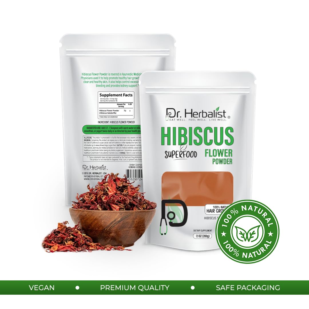 Dr. HERBALIST Hibiscus Powder 7.1 Ounce