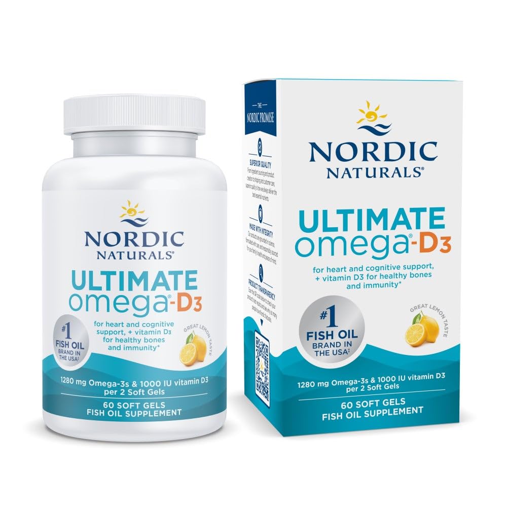Nordic Naturals Ultimate Omega-D3 Soft Gels 60 Count