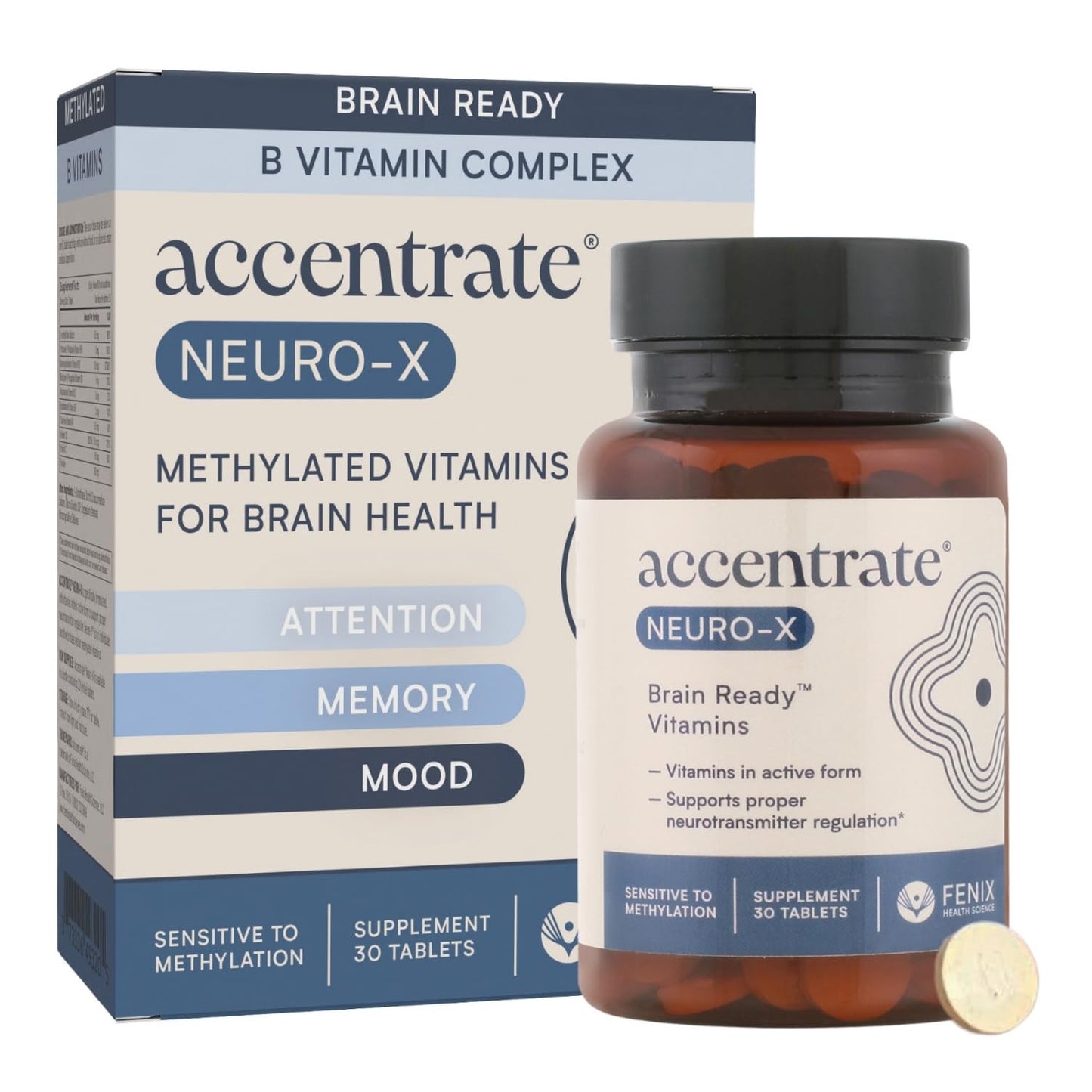 Accentrate Neuro X Complete Vitamin B Complex Caplets, 30 Count