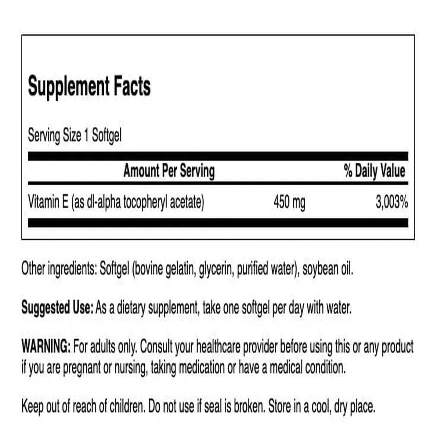 Swanson Vitamin E 1000 IU Softgels 60