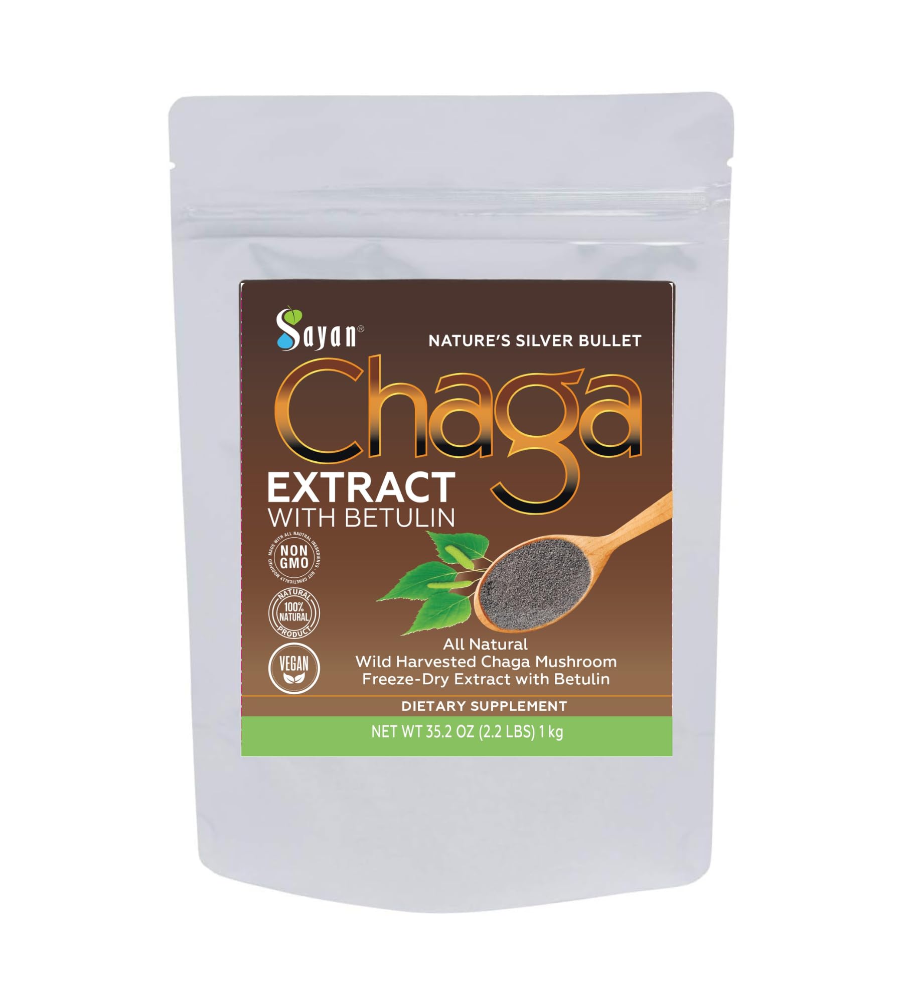 Sayan Siberian Chaga Mushroom Extract with Betulin Powder, 35.2 oz