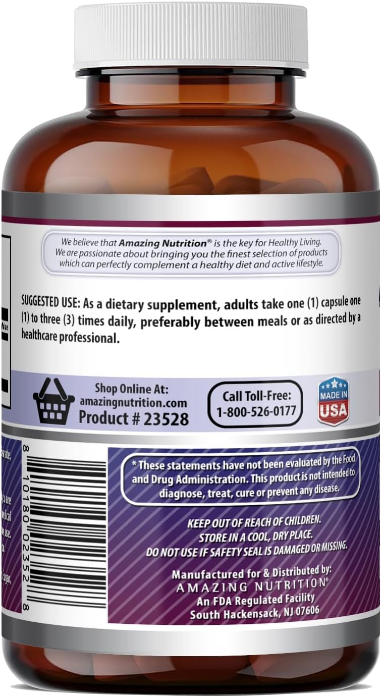 Amazing Nutrition L-Tyrosine 500 mg Capsules 360 Capsules