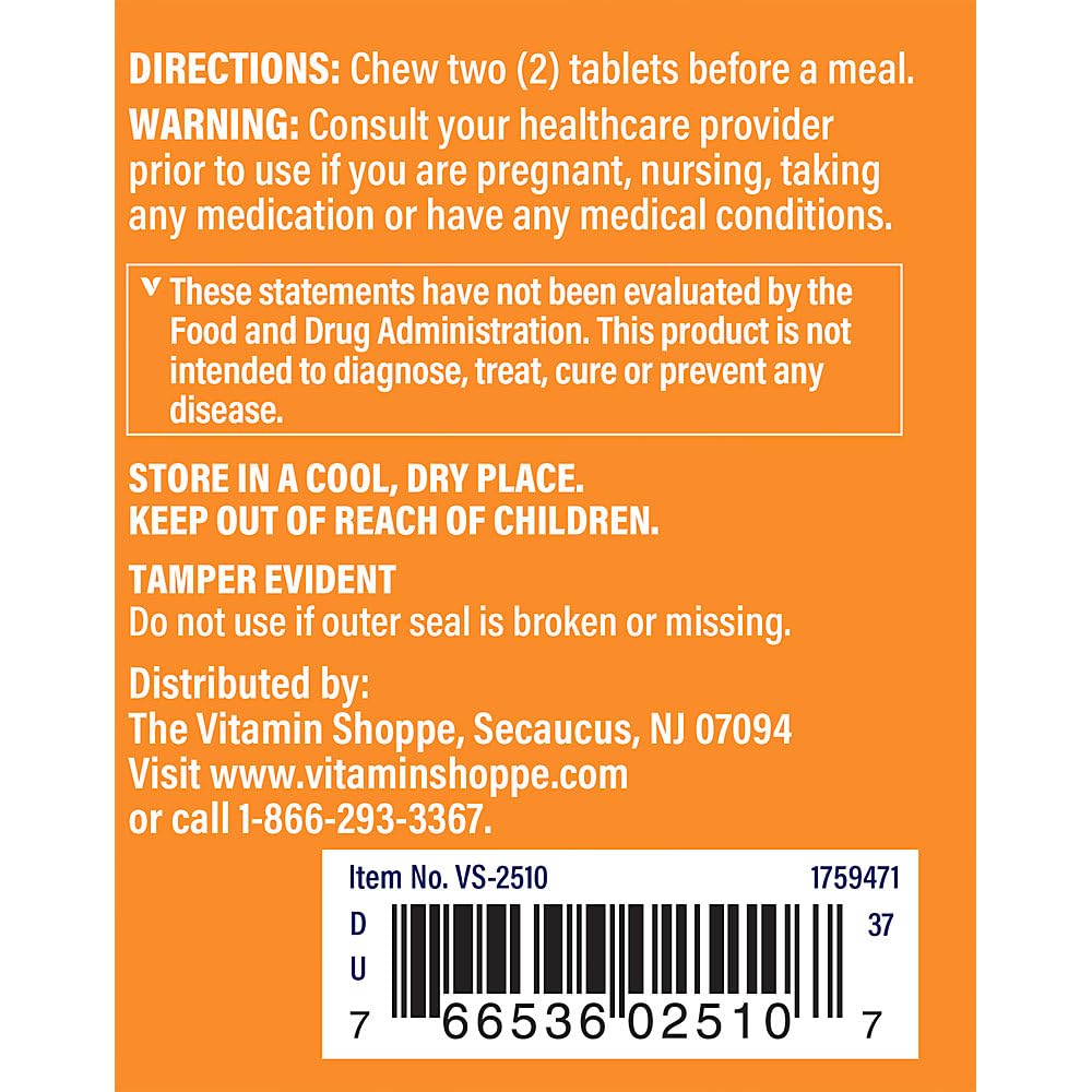 The Vitamin Shoppe DGL (Deglycyrrhizinated Licorice) 760MG, Stomach Soothing Herbal Supplement, 1 Tablet