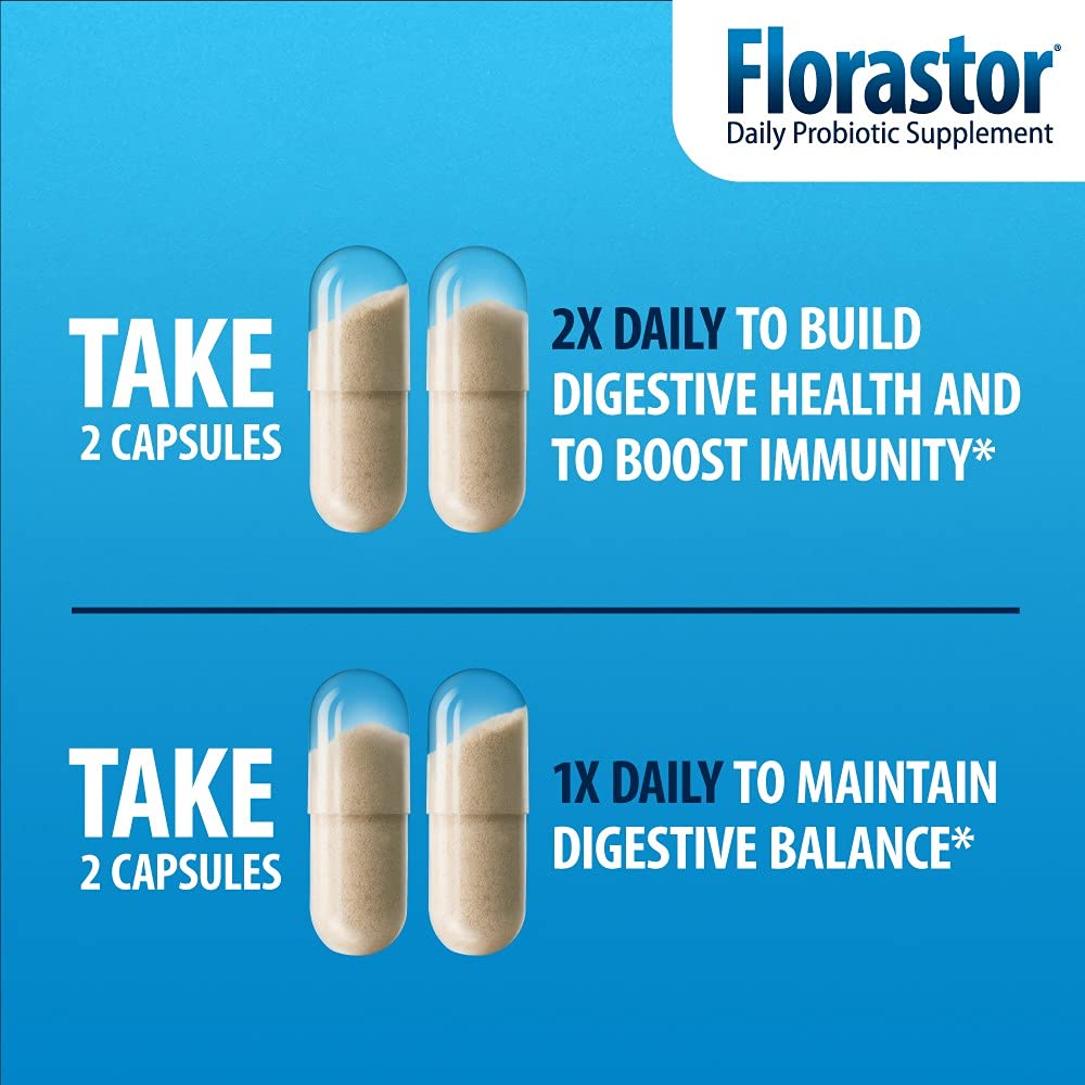 Florastor Daily Probiotic Capsule, Saccharomyces Boulardii CNCM I-745, 216 Capsules