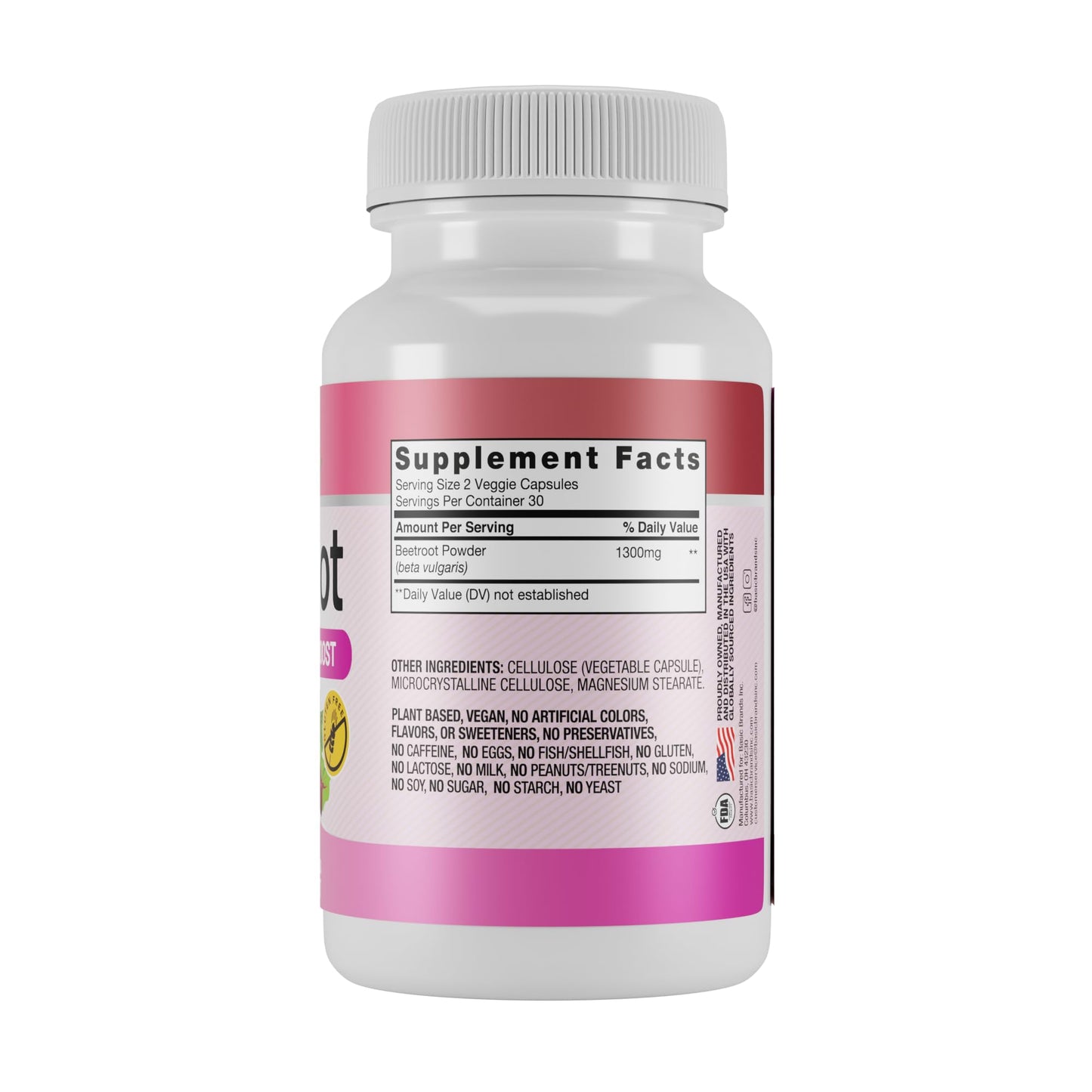 Harvest of Nature Beet Root Supplement 1300mg Beet Root Capsules, 60 Capsules
