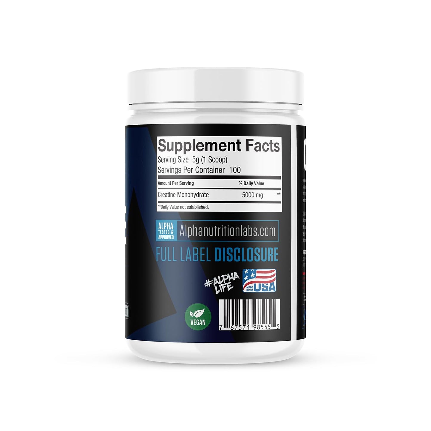 Alpha Nutrition Labs Micronized Creatine Powder 500g