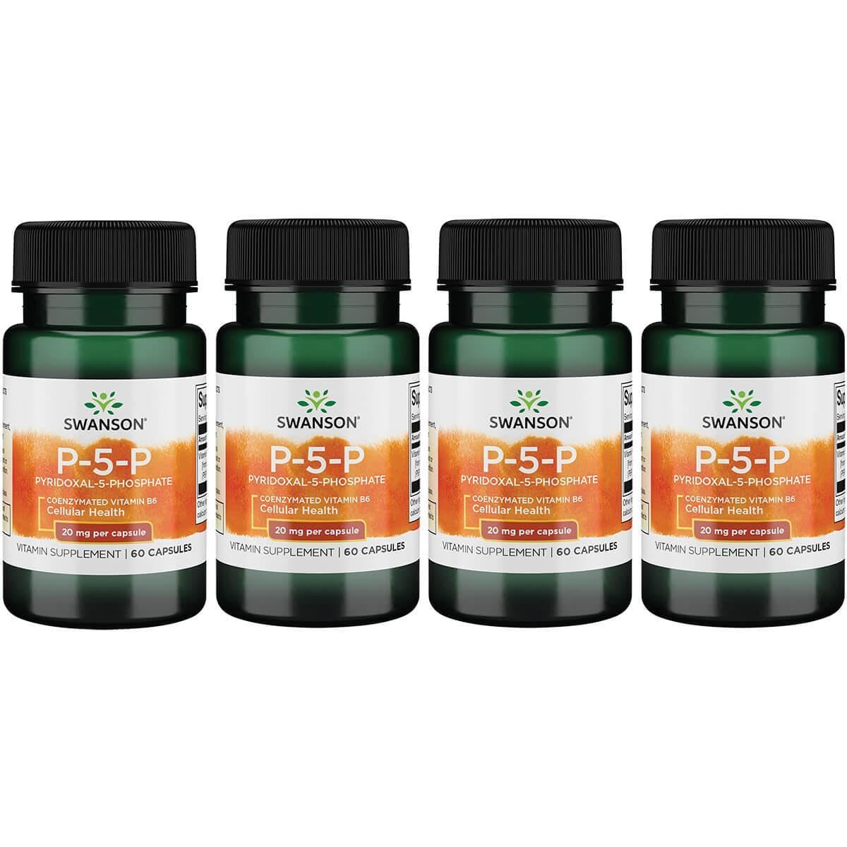 Swanson P-5-P Coenzymated Vitamin B-6, 20 mg Capsules, 240 Count