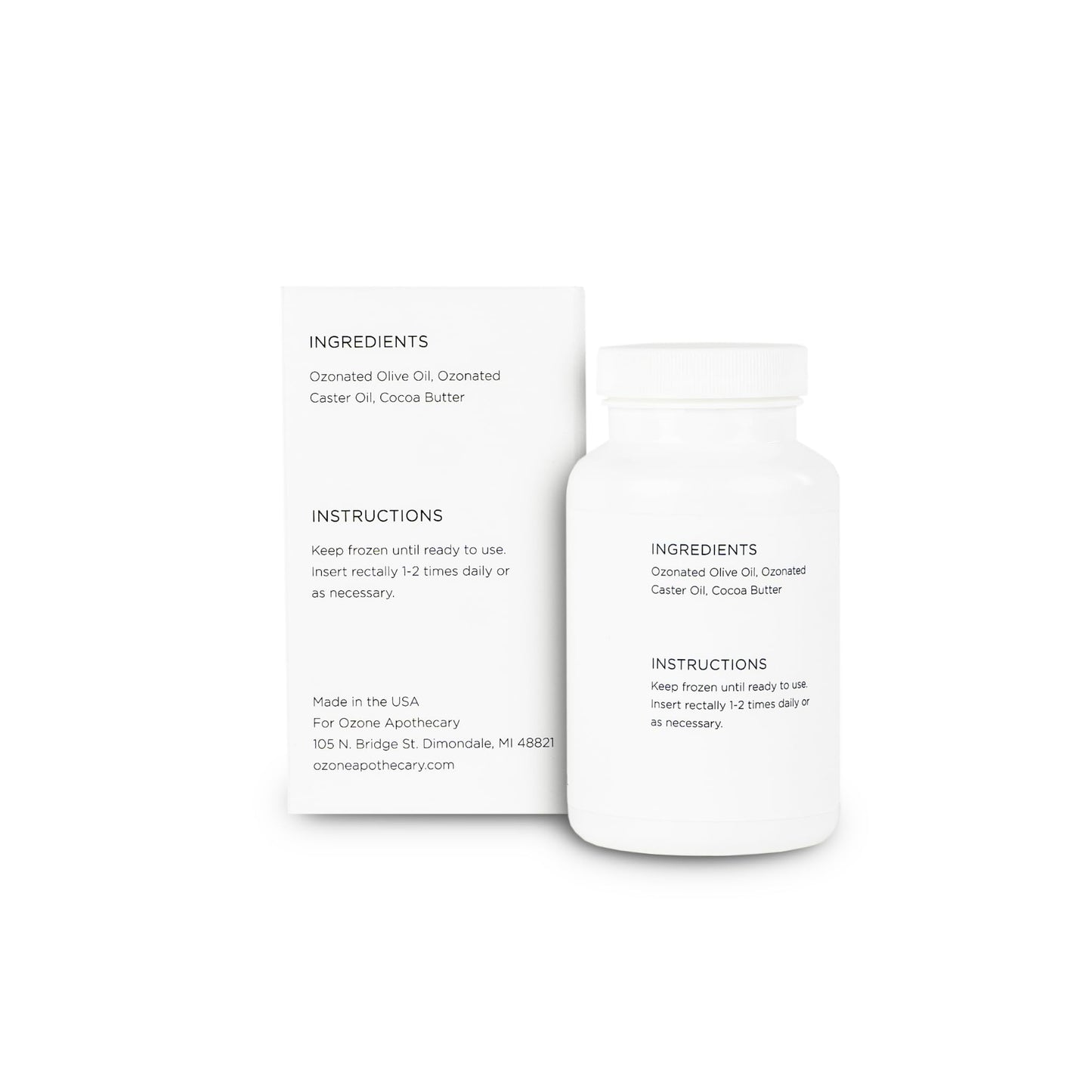 Ozone Apothecary Ozone Suppositories 15 Capsules