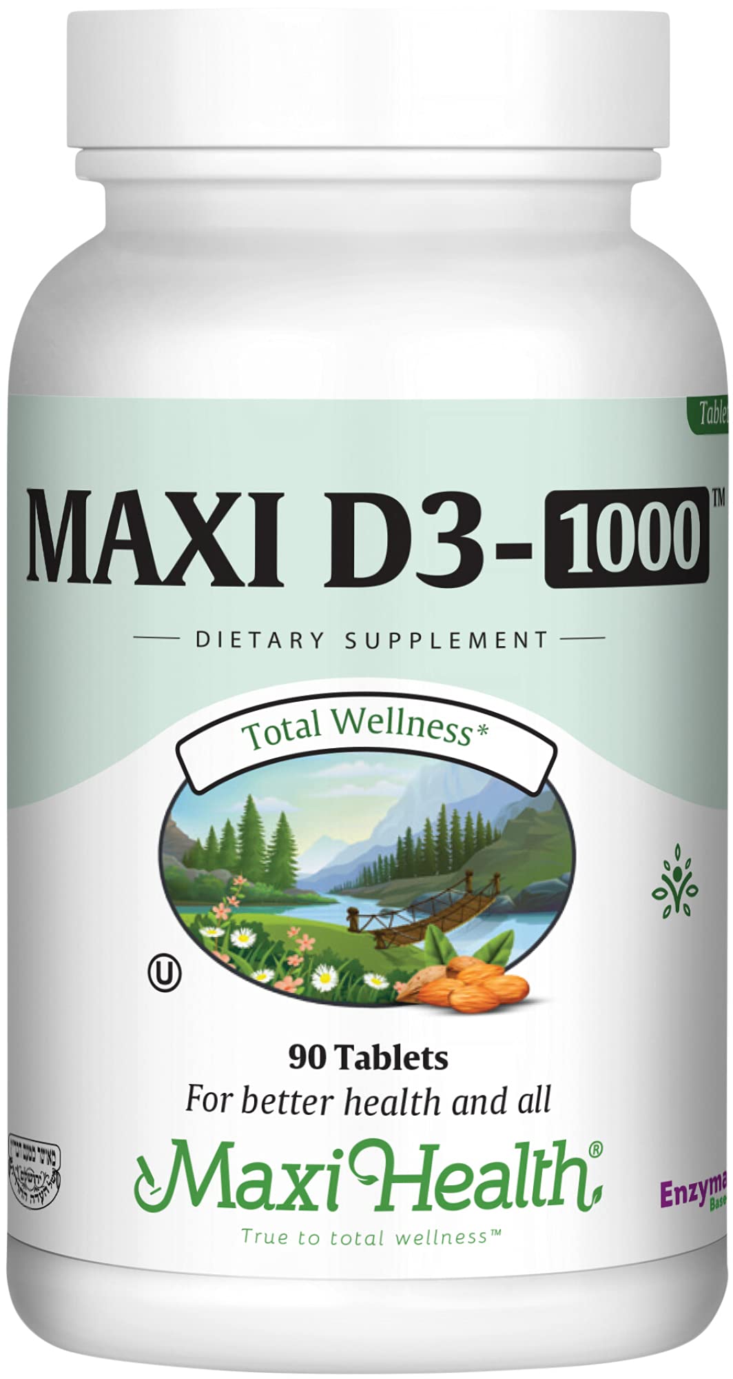 Maxi Health Vitamin D3 1000 IU Dietary Supplement 90 Tablets