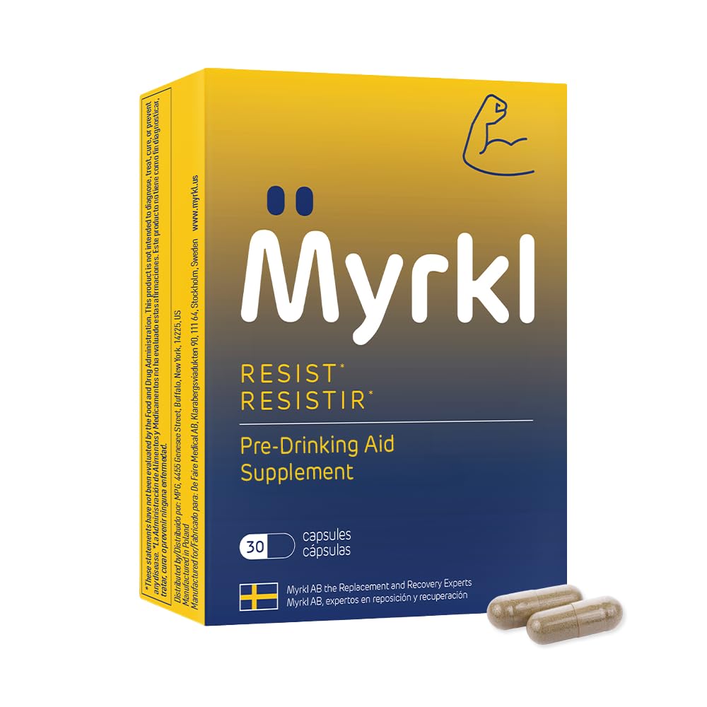 Myrkl Unique Pre-Drinking Supplement for Liver Health Support Capsule, 30 Count