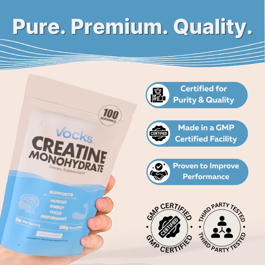 Vocks Creatine Monohydrate Powder 1.1 lb