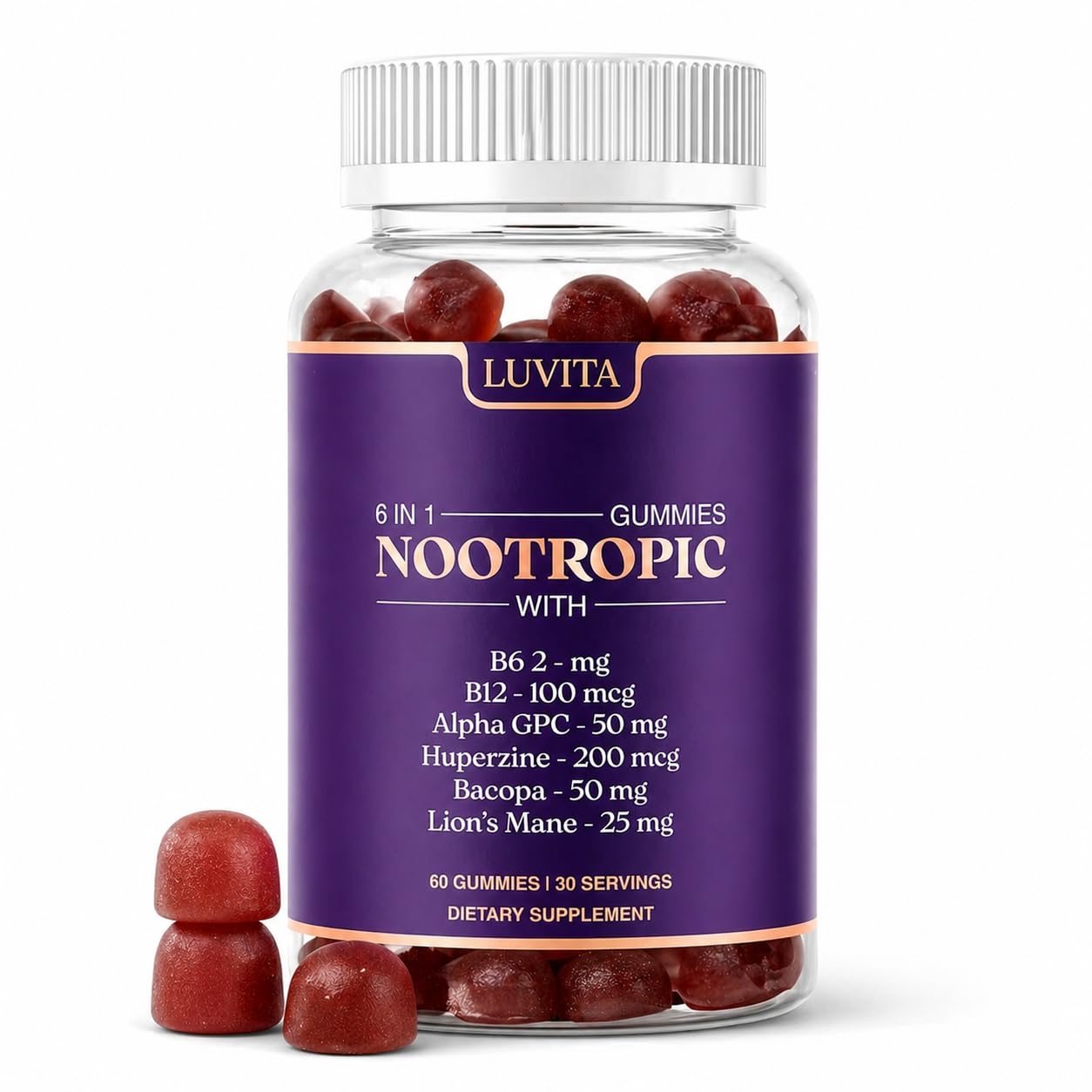 LUVITA Focus Gummies 60 Gummies