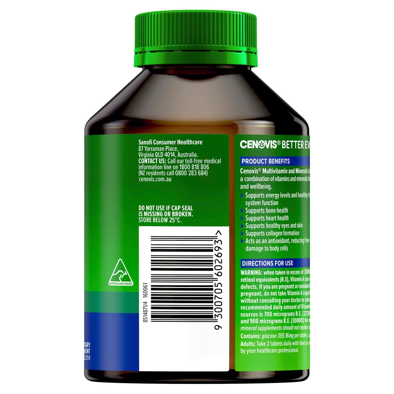 Cenovis Multivitamin and Minerals 200 Tablets