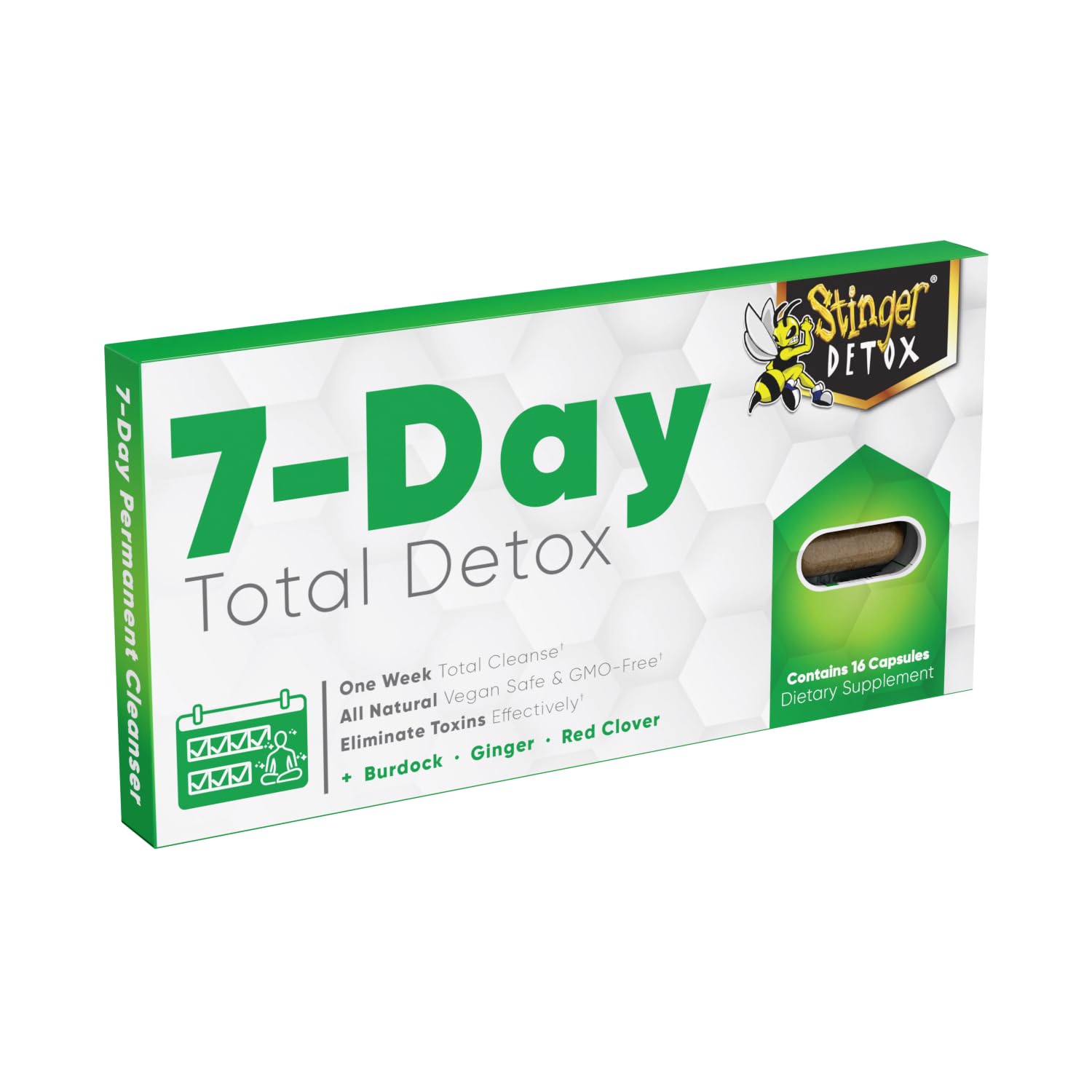 Stinger Detox 7-Day Total Detox Permanent Cleanser Capsule 16 Count
