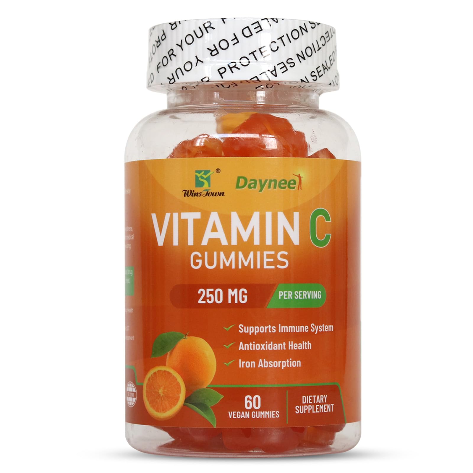 Wins Town Vitamin C Gummies 250mg, 60 Count