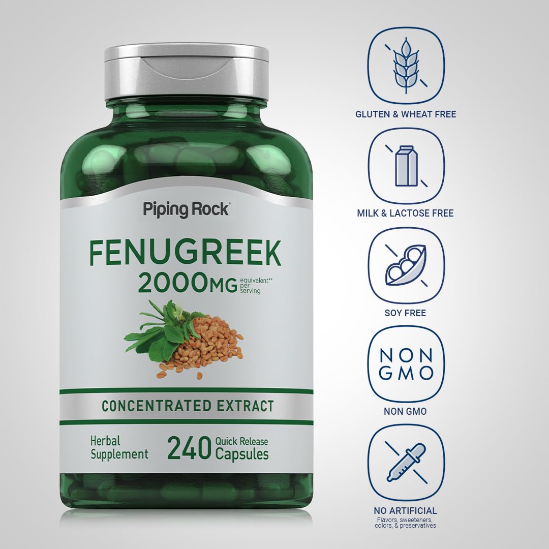 Piping Rock Fenugreek Capsules 240 Count