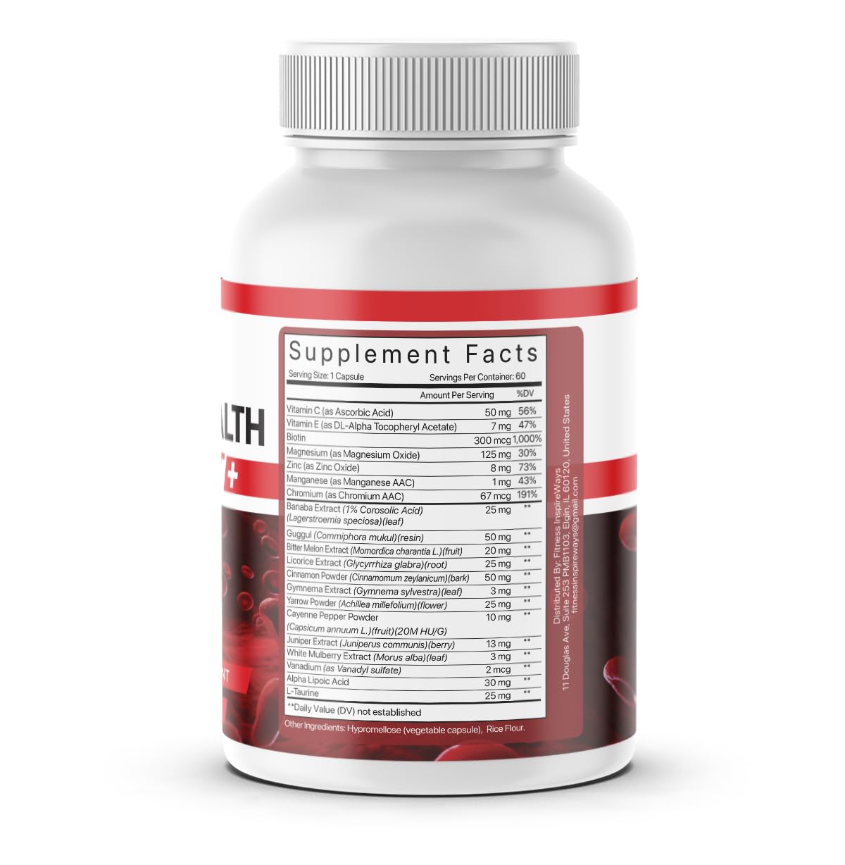 Fitness InspireWays Blood Health Support Supplement 120 Capsules
