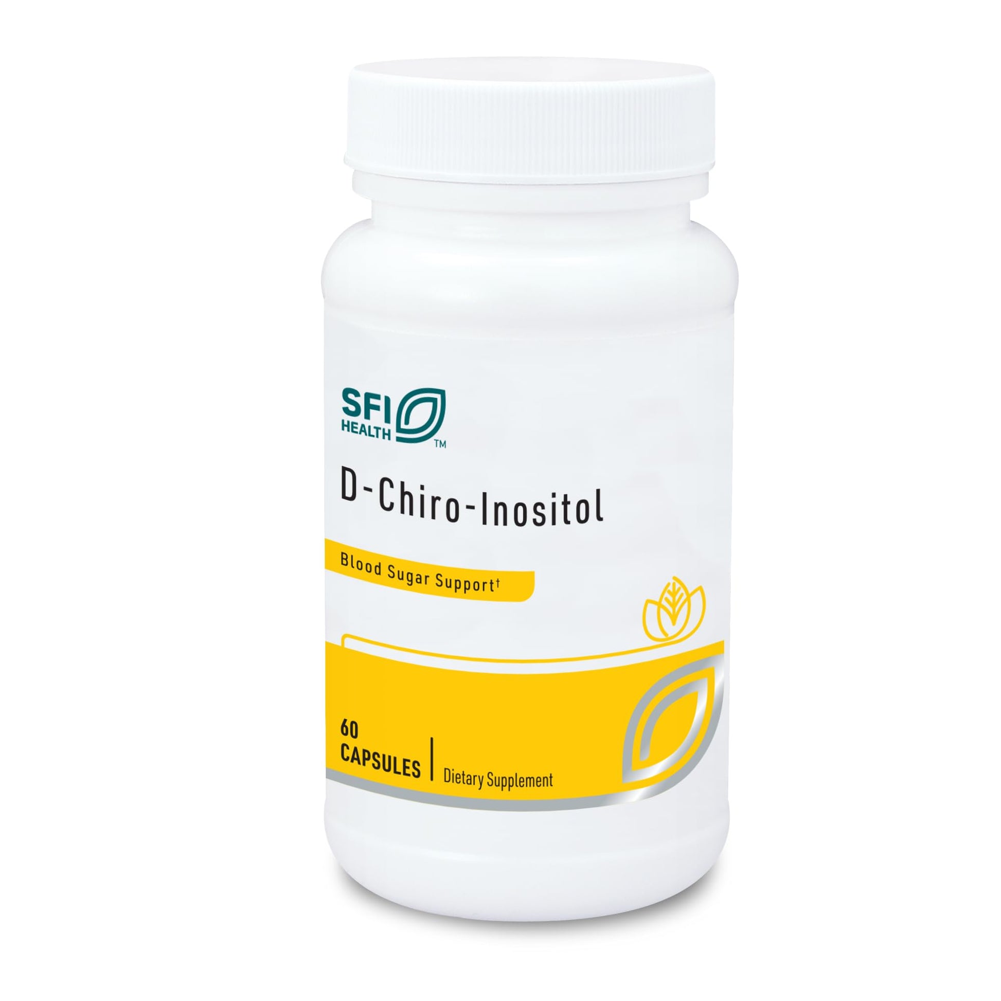 SFI Health Klaire Labs D-Chiro-Inositol - 150 Milligrams Hypoallergenic Supplement, 60 Capsules