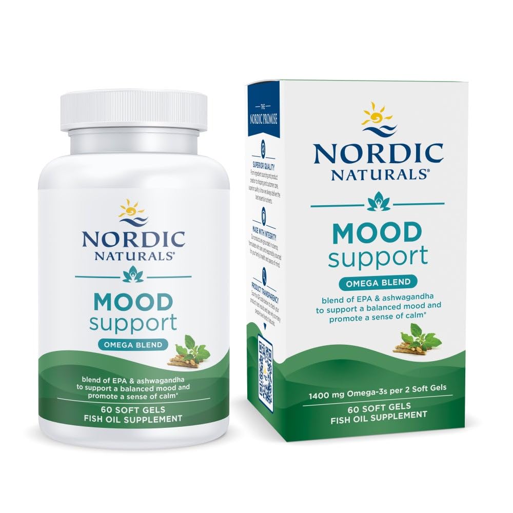 Nordic Naturals Mood Support Omega-3 1400mg EPA+DHA Softgel 60 Count