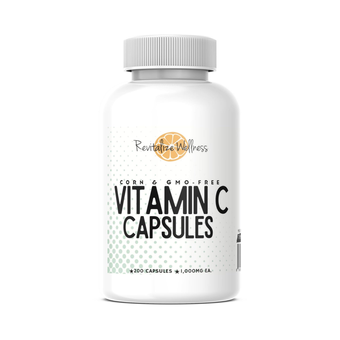 Revitalize Wellness Vitamin C Bundle, Fine Powder Vitamin C and Vitamin C Capsules, 200 Capsules