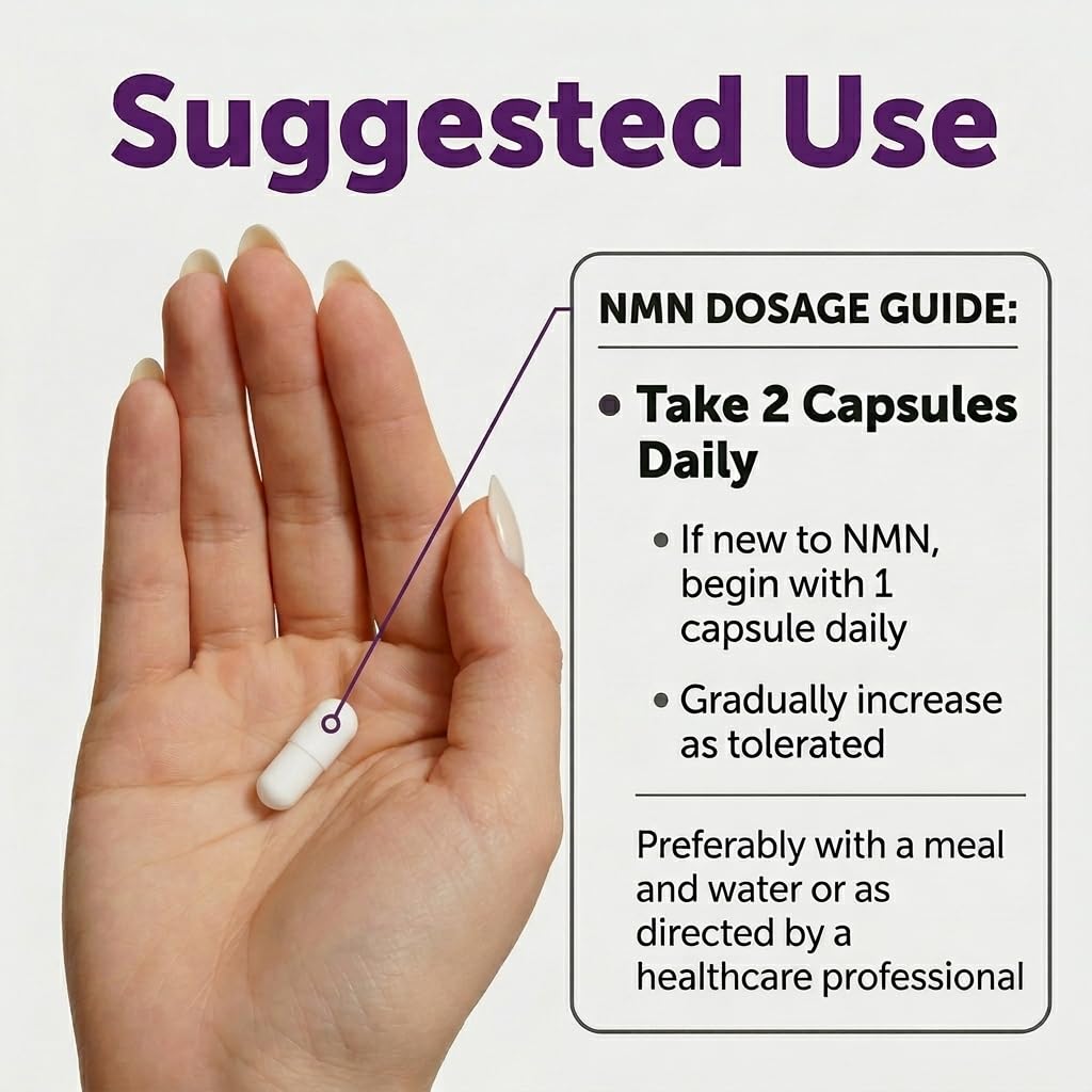 HiPlus NMN Supplement 1500mg per Serving 15-in-1 Complex Formula with Nicotinamide Mononucleotide, CoQ10, Quercetin, TMG, Resveratrol Supports Cellular Energy & NAD+ Balance 120 Capsules