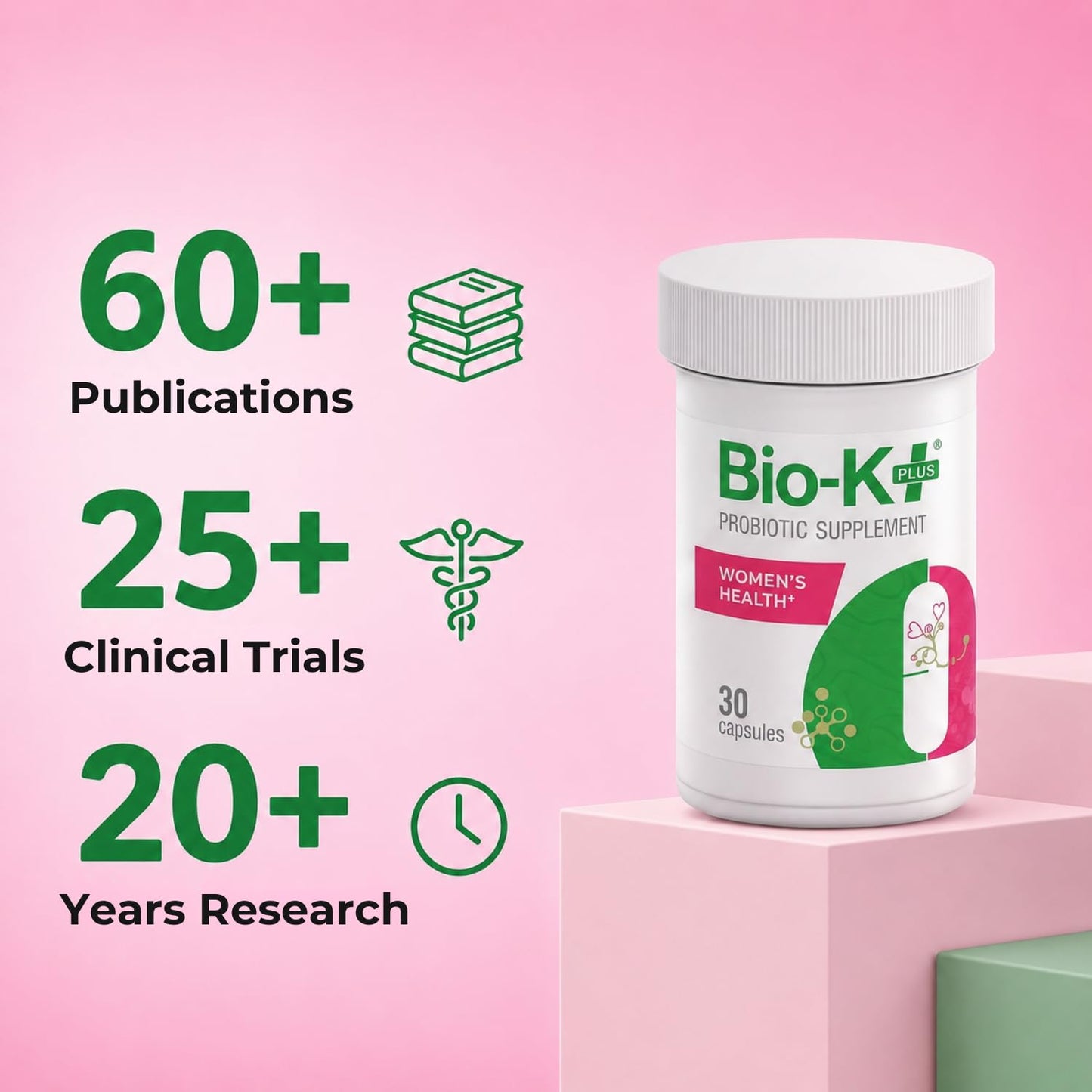 Bio-K Plus Probiotic for Women Support for Vaginal & Urinary Tract Health 30 Capsules
