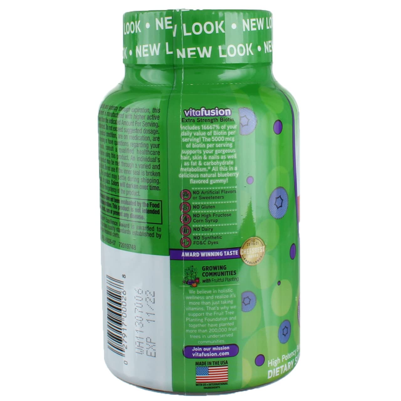 Vitafusion Biotin Gummies Extra Strength 5000 mcg, 100 Gummies