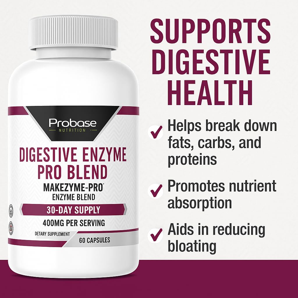 Probase Nutrition Digestive Enzyme Pro Blend 60 Capsules