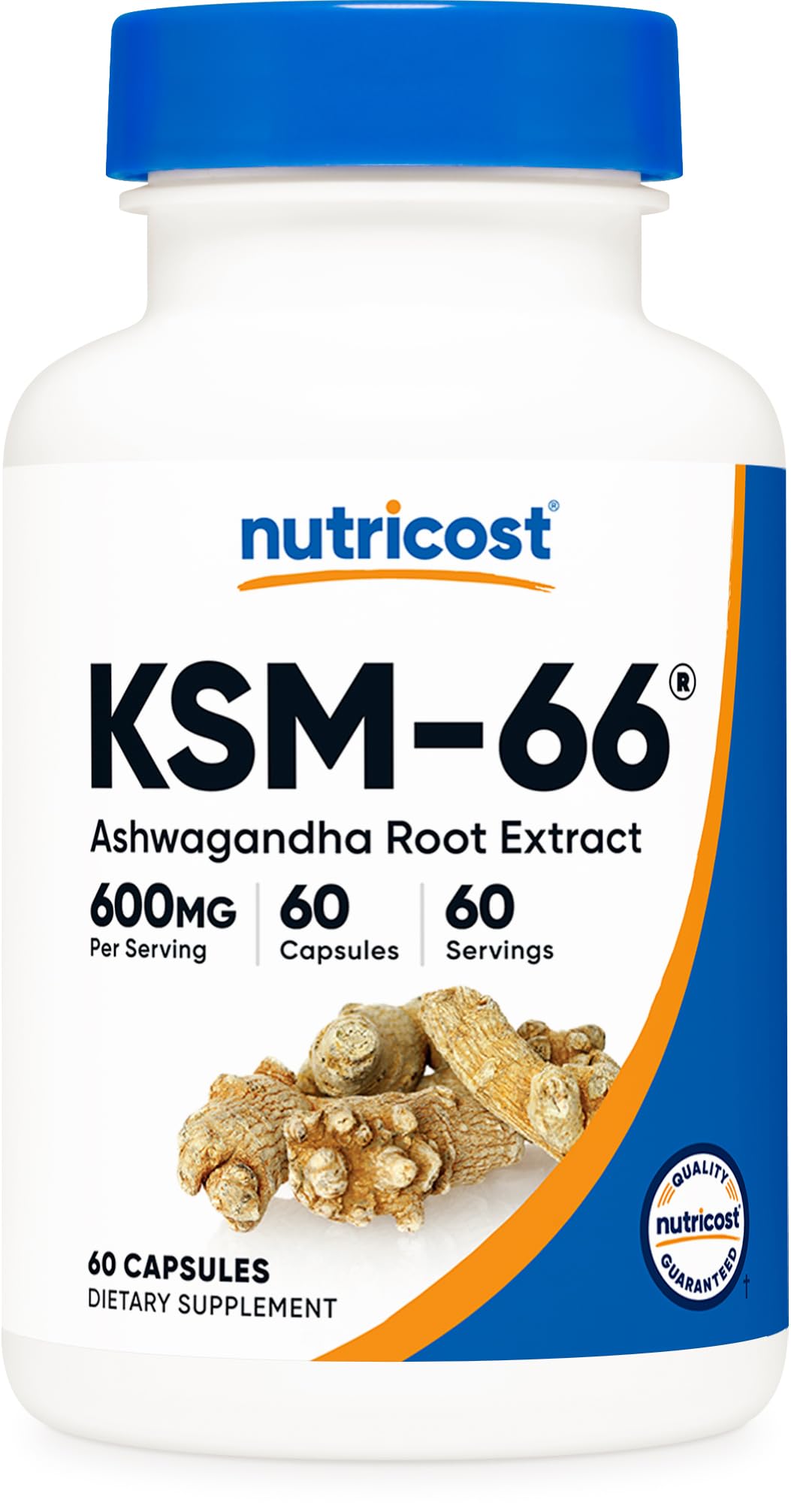 Nutricost KSM-66 Ashwagandha Root Extract 600mg Capsules, 60 Count