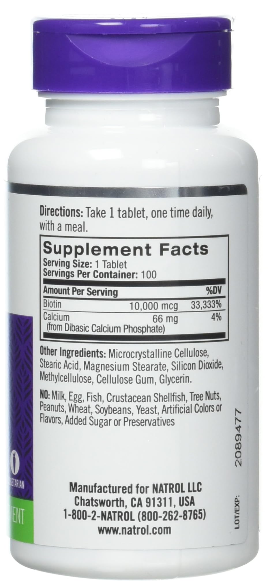 Natrol Biotin Tablet 10000 mcg, 200 Tablets