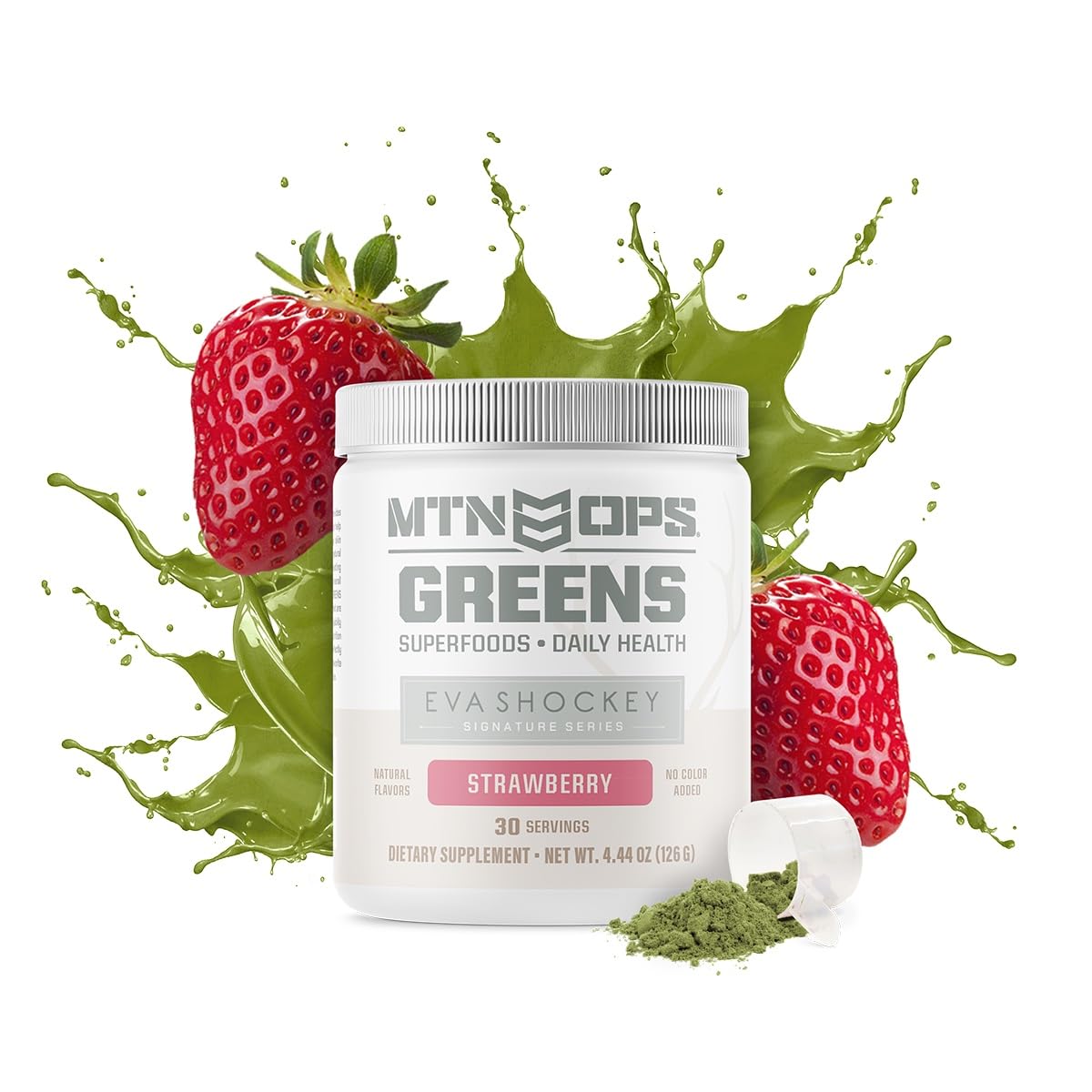 MTN OPS Daily Greens Superfood Powder Strawberry, 30 Servings
